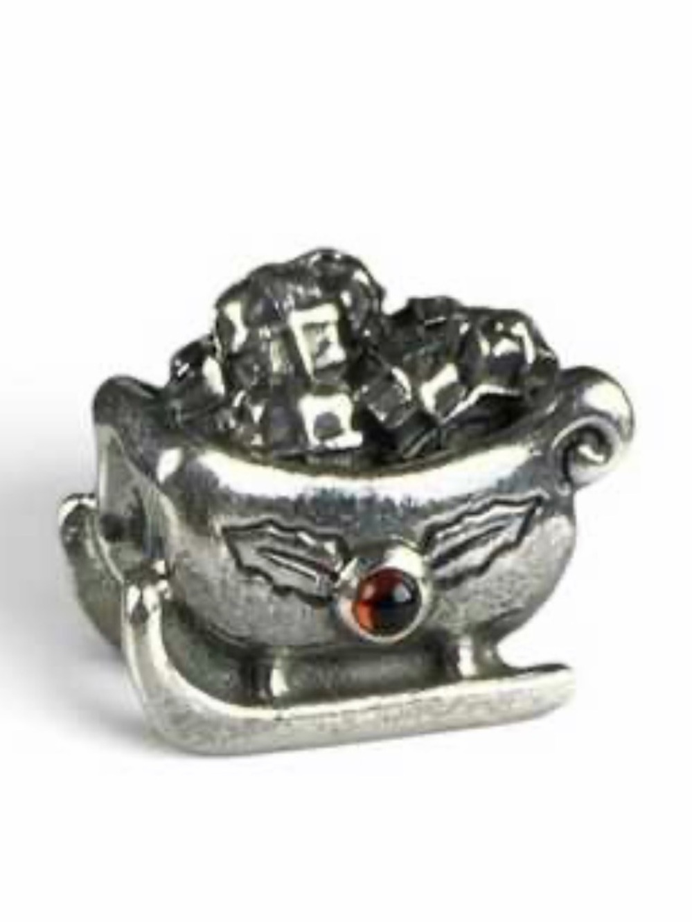 Pandora Retired Sterling Silver Santa’s Sleigh Charm- New in Box